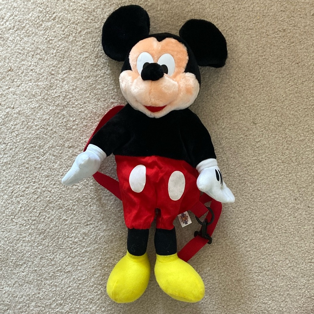 Vintage Mickey Mouse Plush Backpack - Disney